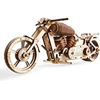 UGEARS Motocicleta VM-02 - Maqueta de Moto Mecánica - Puzzle 3D Madera - para Motoristas